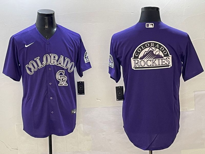 Men Colorado Rockies Blank Purple Game 2025 Nike MLB Jersey style 1